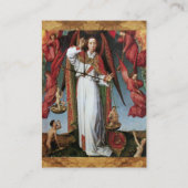 ST. MICHAEL IN HET LAATSTE OORDEEL VISITEKAARTJE (Achterkant)