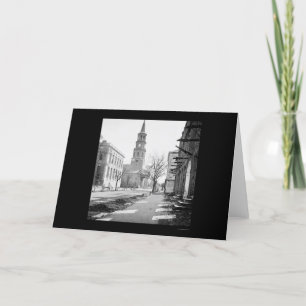 St. Michael Kerk in Charleston, Sc 1865 Kaart