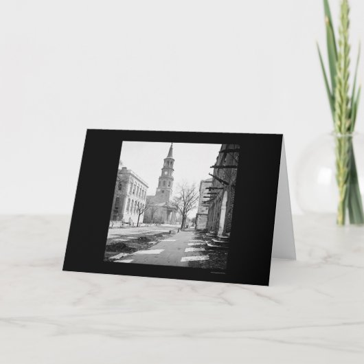 St. Michael Kerk in Charleston, Sc 1865 Kaart (Voorkant)