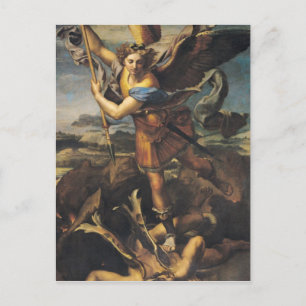 St. Michael Overweldigend the Demon, 1518 Briefkaart