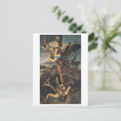 St. Michael Overweldigend the Demon, 1518 Briefkaart (Staand voorkant)