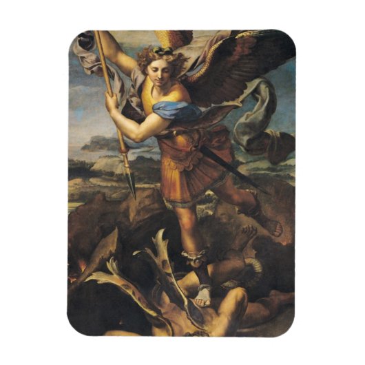 St. Michael Overweldigend the Demon, 1518 Magneet (Verticaal)