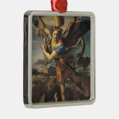St. Michael Overweldigend the Demon, 1518 Metalen Ornament (Rechts)
