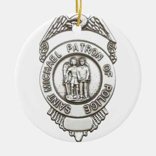 St. Michael Patrol Saint of Police Keramisch Ornament (Voorkant)