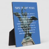 St. Michael Prayer easel tafelblad Plaque Fotoplaat (Zijkant)