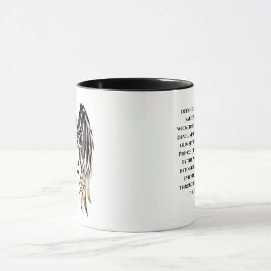 St. Michael Prayer voor bescherming Mok (Midden)