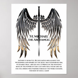 St. Michael Prayer voor bescherming Poster