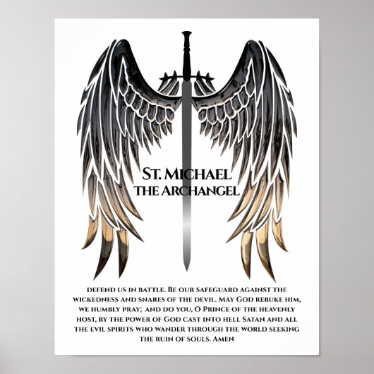 St. Michael Prayer voor bescherming Poster (Voorkant)