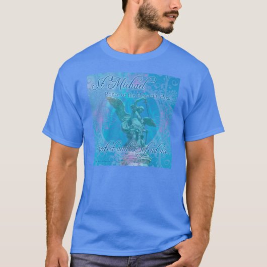 St. Michael Protect & Defend Us T-shirt (Voorkant)