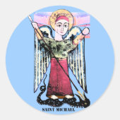 St Michael Ronde Sticker (Voorkant)