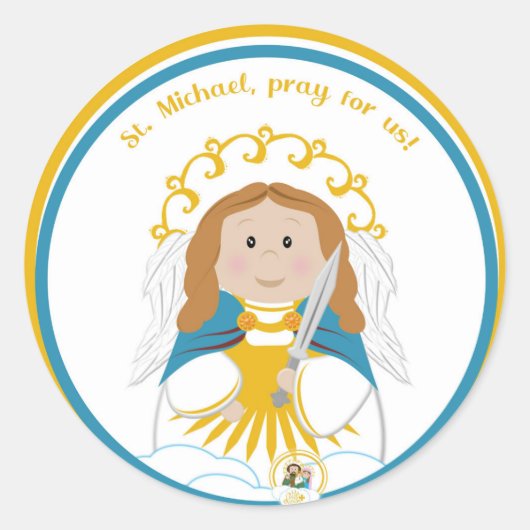 St. Michael Ronde Sticker (Voorkant)
