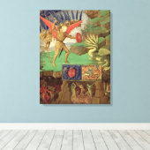 St. Michael Sting the Dragon Canvas Afdruk (Insitu (Houten vloer))