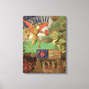 St. Michael Sting the Dragon Canvas Afdruk