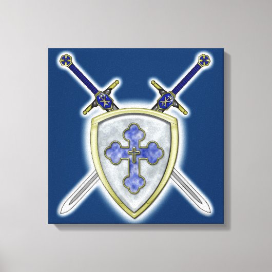 St. Michael - Swords and Shield Canvas Afdruk (Voorkant)