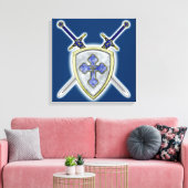 St. Michael - Swords and Shield Canvas Afdruk (Insitu (Woonkamer))