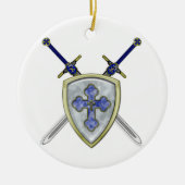 St. Michael - Swords and Shield Keramisch Ornament (Voorkant)