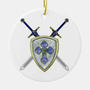 St. Michael - Swords and Shield Keramisch Ornament