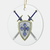 St. Michael - Swords and Shield Keramisch Ornament (Links)