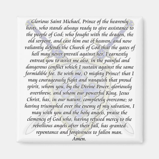 St. Michael - Swords and Shield Magneet (Voorkant)