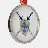St. Michael - Swords and Shield Metalen Ornament (Rechts)