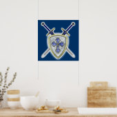 St. Michael - Swords and Shield Poster (Keuken)