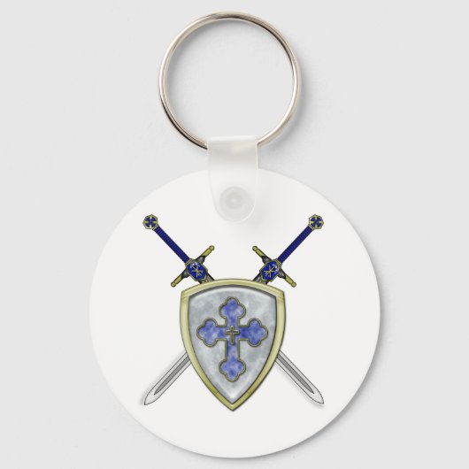 St. Michael - Swords and Shield Sleutelhanger (Voorkant)