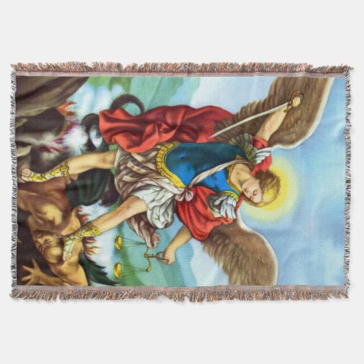 St. Michael the Archangel Angel katholieke Blanket Deken (Voorkant)