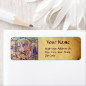 St. Michael the Archangel Antiek Parchment Etiket (Insitu)