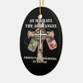St Michael The Archangel - bescherm onze soldaten Keramisch Ornament (Links)