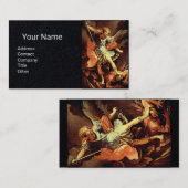 St. Michael the Archangel Black Paper Visitekaartje (Voorkant / Achterkant)