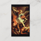 St. Michael the Archangel Black Paper Visitekaartje (Achterkant)