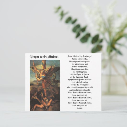 St. Michael the Archangel Briefkaart (Staand voorkant)