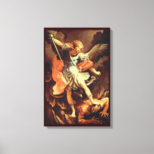 St. Michael the Archangel Canvas Afdruk