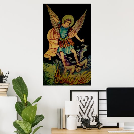 St. Michael The ArchAngel Canvas Print (Thuiskantoor)