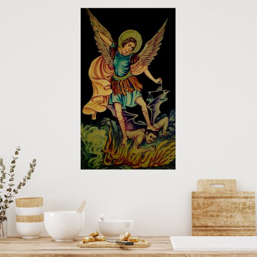 St. Michael The ArchAngel Canvas Print (Keuken)