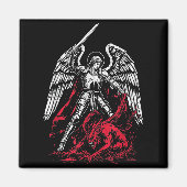 St Michael The Archangel Defeats Satan Catholic  Magneet (Voorkant)