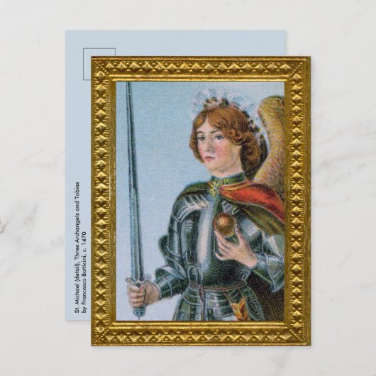 St. Michael the Archangel (detail; M 017) Briefkaart (Voorkant / Achterkant)
