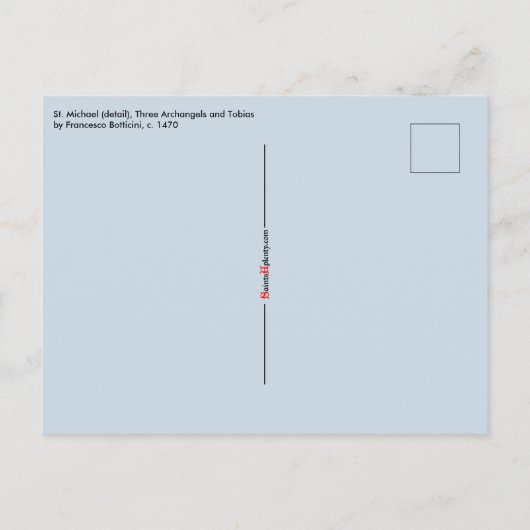 St. Michael the Archangel (detail; M 017) Briefkaart (Achterkant)