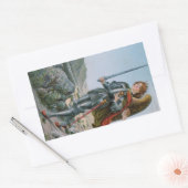 St. Michael the Archangel (detail; M 017) Rechthoekige Sticker (Envelop)