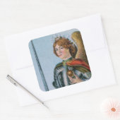 St. Michael the Archangel (detail; M 017) Vierkante Sticker (Envelop)