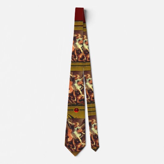 St. Michael the Archangel door Guido Reni, Ruby St Stropdas (Voorkant)