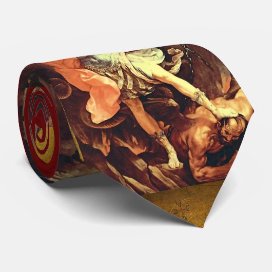 St. Michael the Archangel door Guido Reni, Ruby St Stropdas (Opgerold)