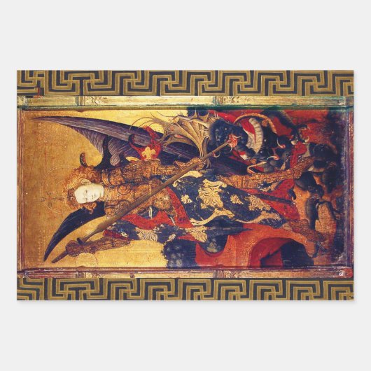 St. Michael the Archangel en Saint George Inpakpapier Vel (Voorkant)