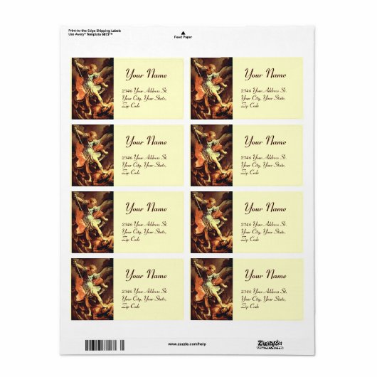 St. Michael the Archangel Etiket (Full Sheet)