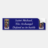 St. Michael The Archangel Glas in lood Window Bumpersticker (Voorkant)