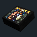 St. Michael The Archangel Glas in lood Window Cadeaudoosje<br><div class="desc">Foto van een (publiek domein) gekleurd glazen raam ter ere van St. Michael,  The Archangel.</div>
