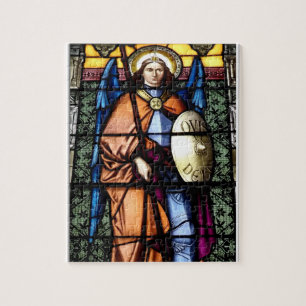 St. Michael The Archangel Glas in lood Window Legpuzzel