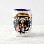 St. Michael The Archangel Glas in lood Window Mok (Midden)