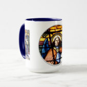 St. Michael The Archangel Glas in lood Window Mok (Voorkant links)