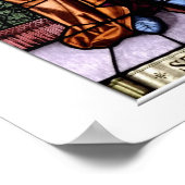 St. Michael The Archangel Glas in lood Window Poster (Hoek)